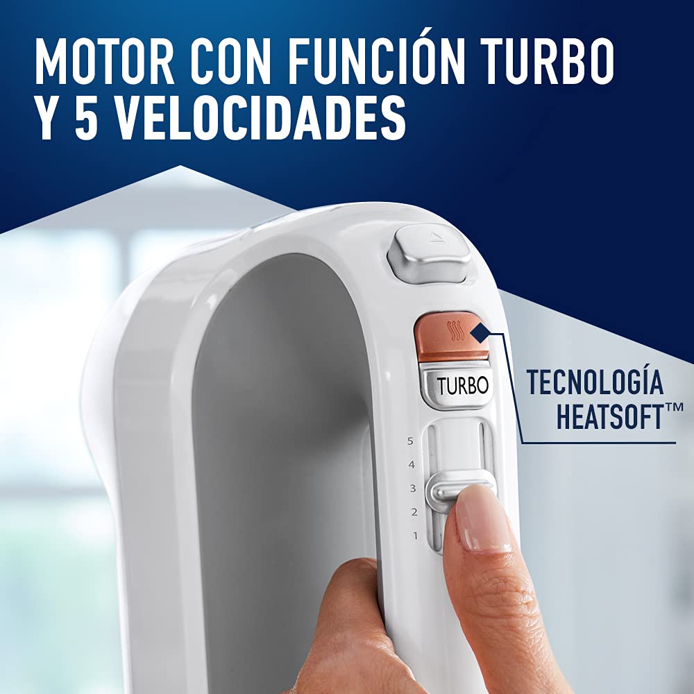 Batidora Manual Oster Blanca de Alta Potencia