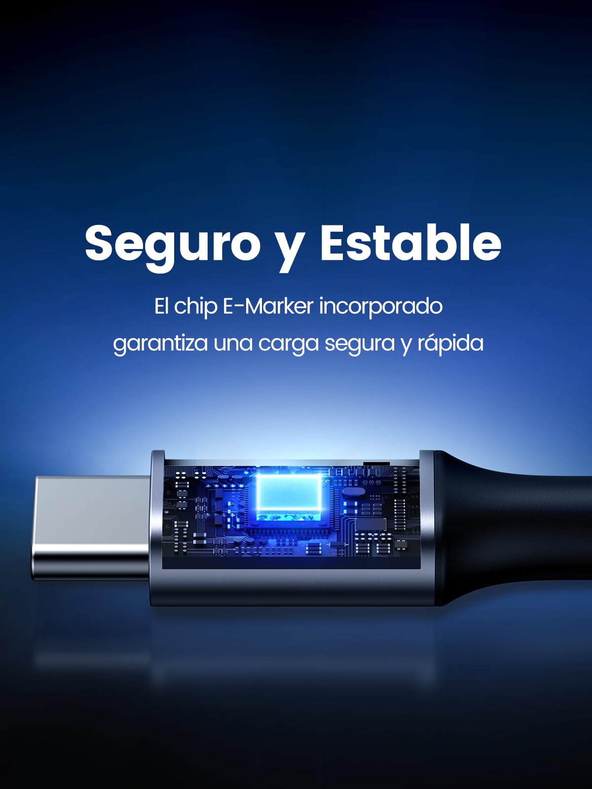 Cable USB C 100W UGREEN Negro 90 Grados Carga Rápida 2M