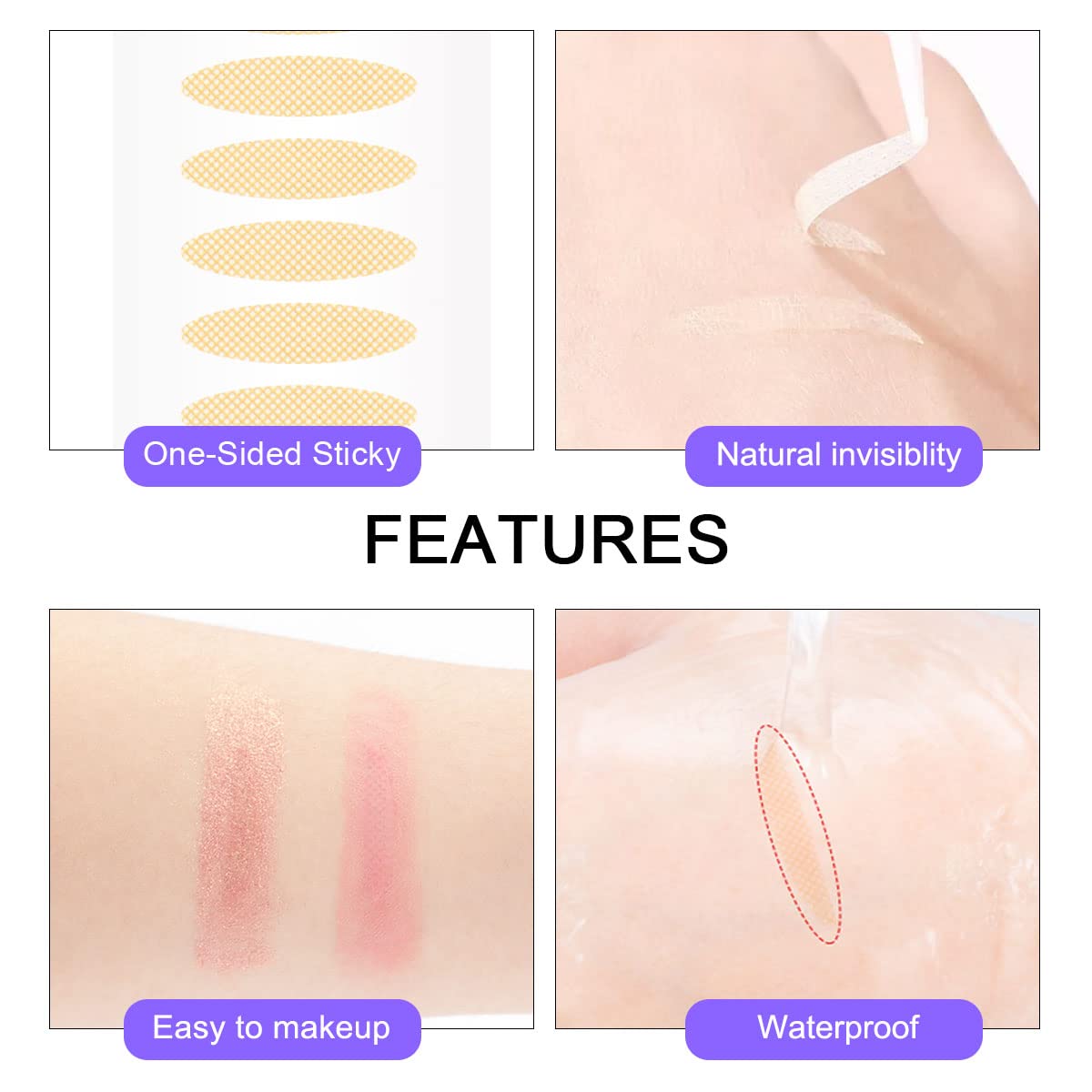 Cinta Invisible Natural Pormasbenzer Para Párpados, Adhesivo De Encaje Transpirable, Tira Autoadhesiva Para Levantamiento