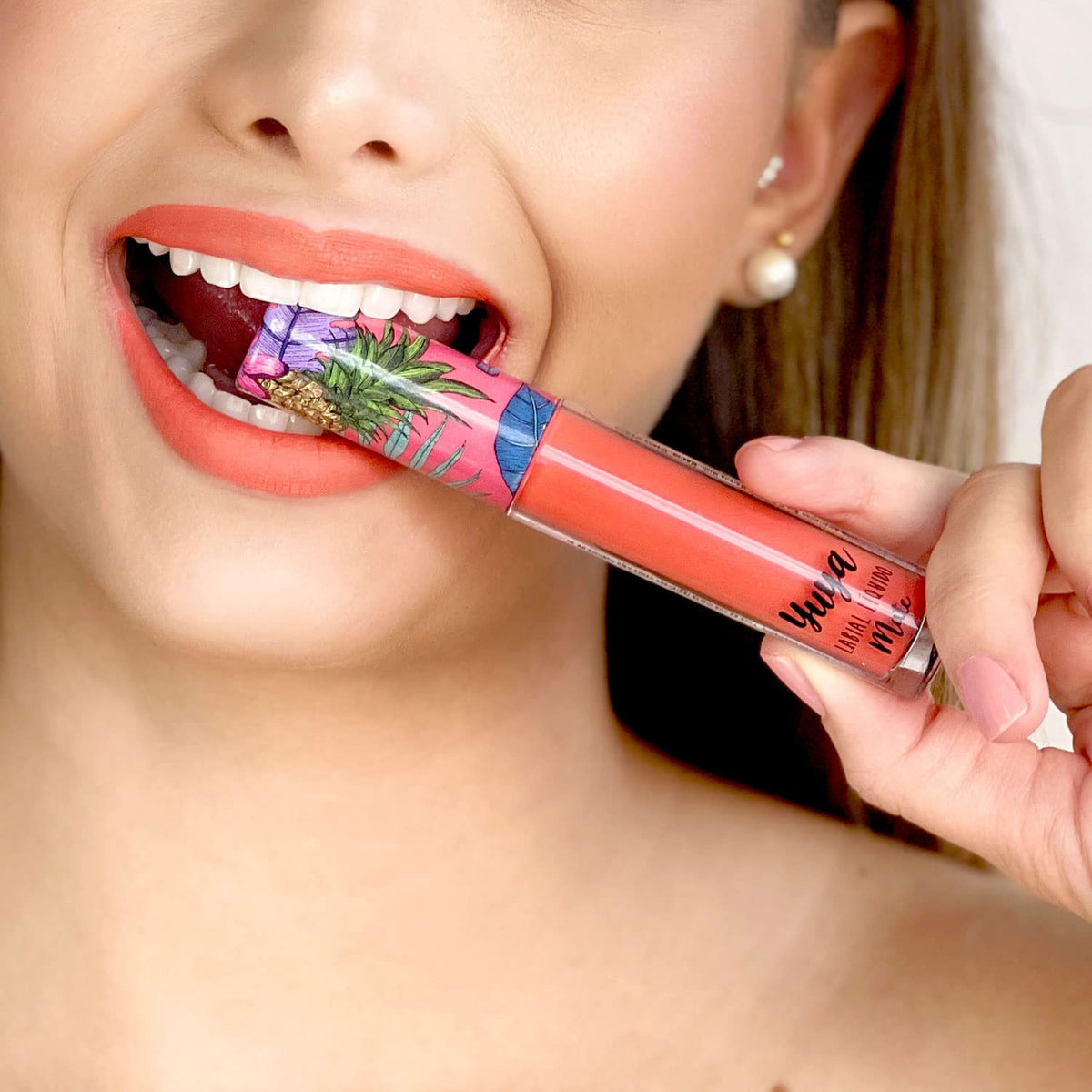 Yuya - Republic Cosmetics Set de 2 Labiales Líquidos "Papaya", Color Naranja