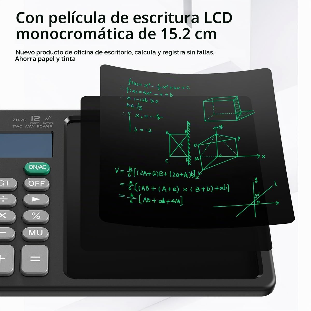 Calculadora de Escritorio DPEDUAI Negro con Tablero de Notas y Lápices Ópticos Integrados