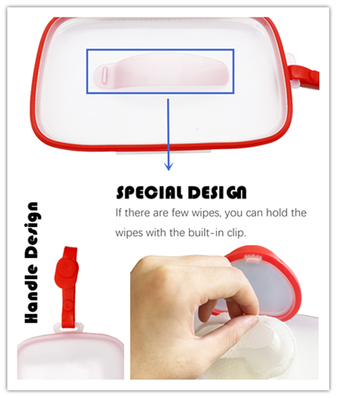 VOONGOR Dispensador de toallitas para bebé, funda para toallitas con 2 bolsas portátiles de viaje, contenedor recargable para toallitas de pañales con tapas y diseño de sellado, caja de almacenamiento de baño desechable