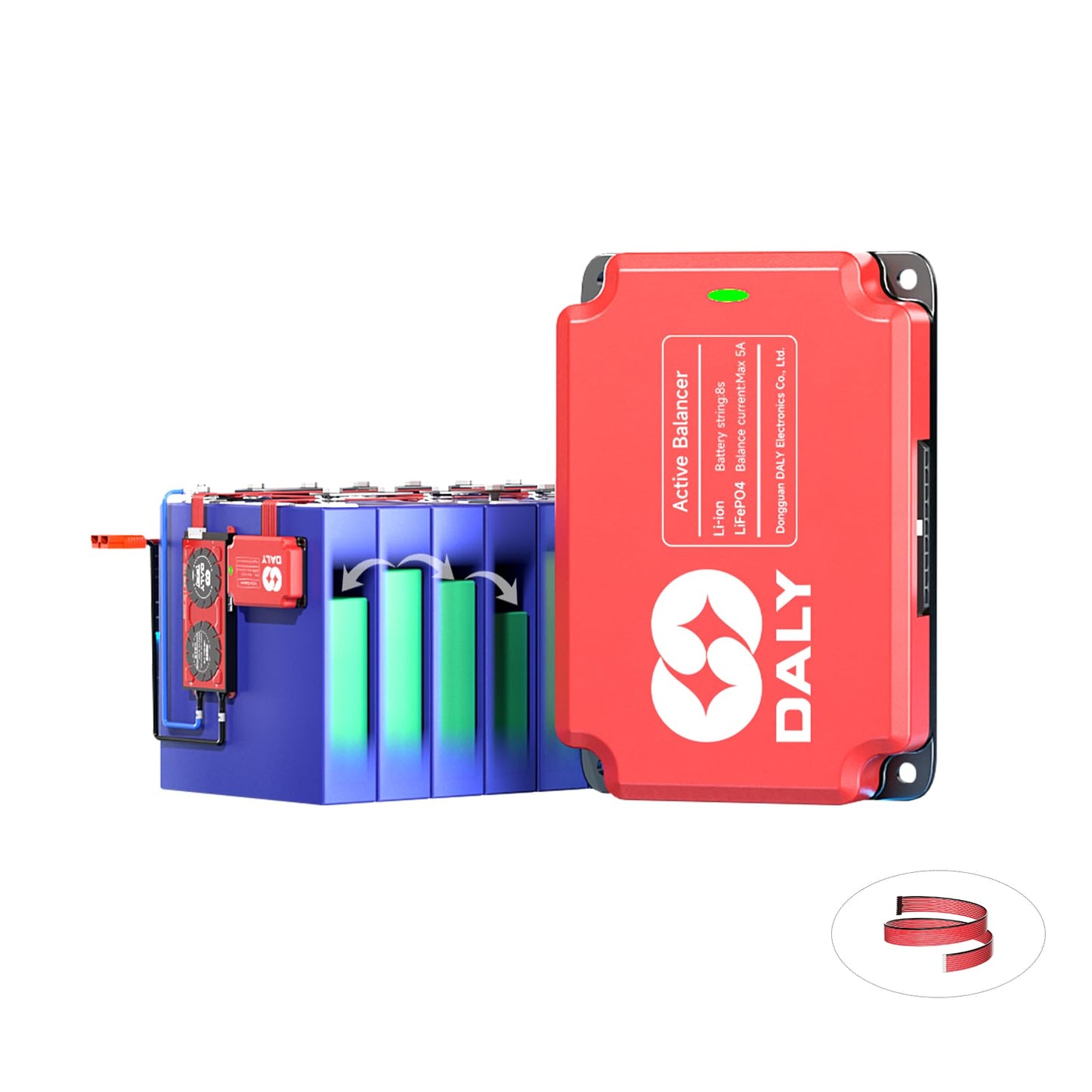 DALY Equilibrador Activo 5A Ecualizador Activo 8S para Grupos de baterías Lifepo4 Li-Ion LTO Equilibrador de condensadores