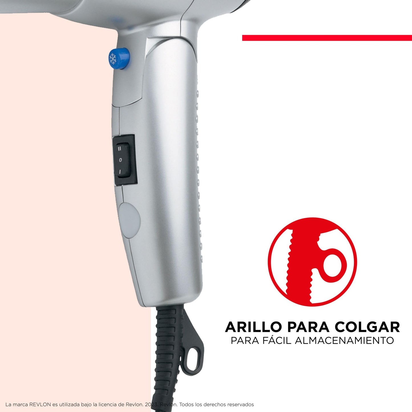 Revlon Secadora con Tecnología Iónica y Turmalina, Plata