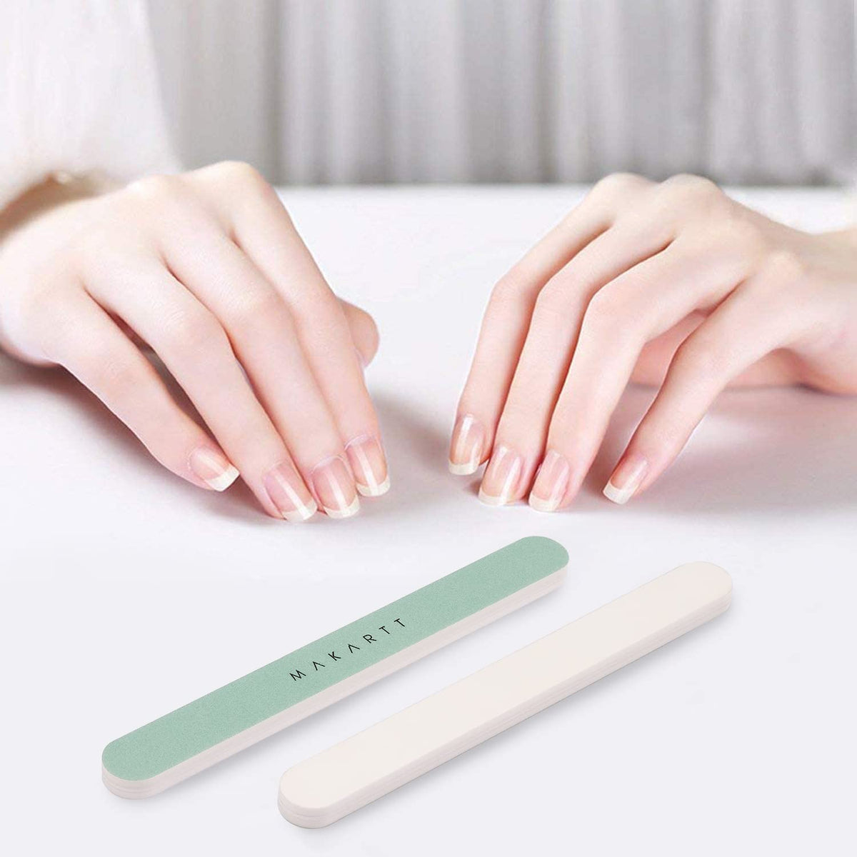 MAKARTT 10pcs Fine Nail Buffer File Polisher Smooth and Shiny Nail Buffer for Natural Nails Cushion Nail File 400 and 6000 Grit, F-10