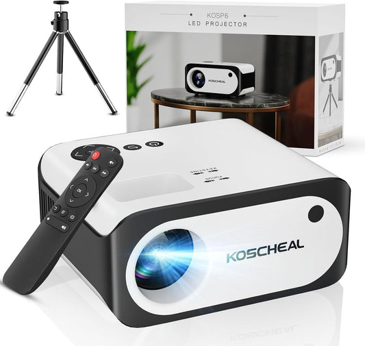 KOSCHEAL Proyector Portatil, Mini Proyector Portatil Apoyado Vídeo