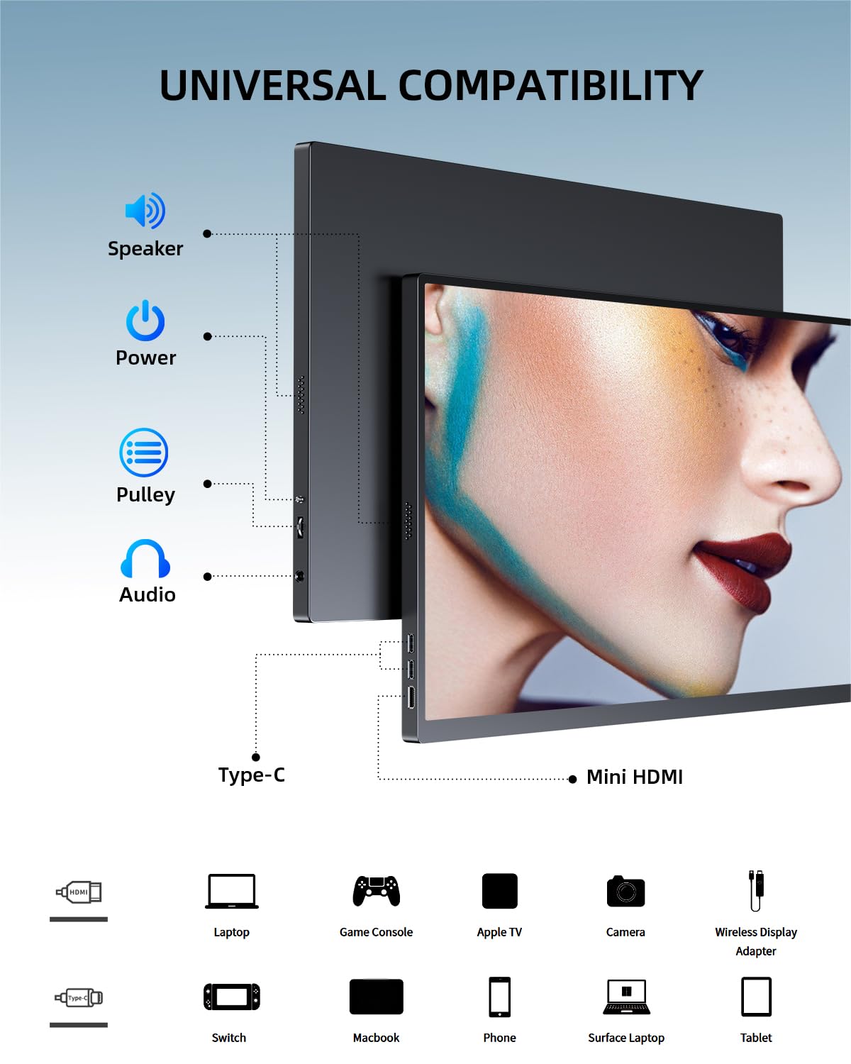 Monitor Uperfect 18,5 Pulgadas SRGB Total