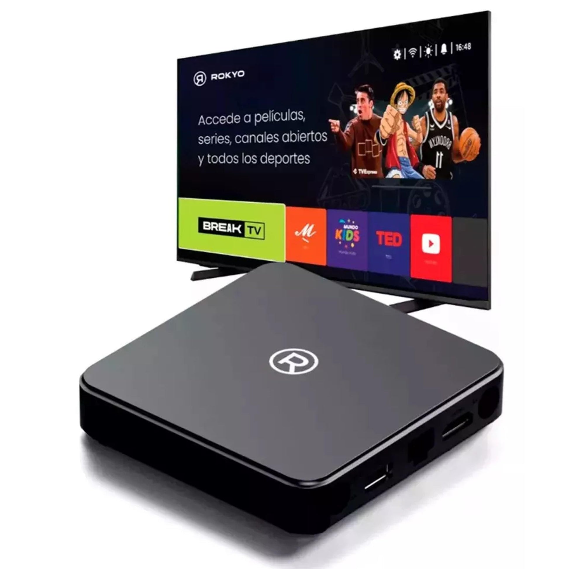 YEEMOVIL Android TV Box 4K Ultra HD y 3D, CPU de 64 bits, WiFi de Doble Banda, Ethernet, Bluetooth 4.1, HDMI y USB – Centro Multimedia Inteligente