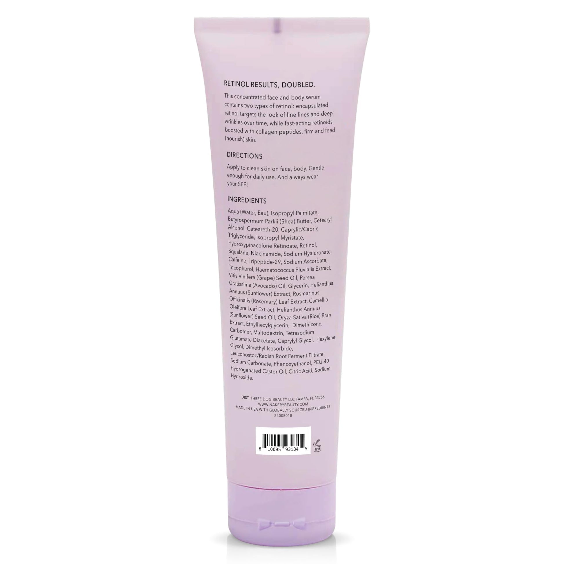 Nakery Beauty Retinol Cream - Crema Facial De Retinol Y Colágeno - Crema Facial De Colágeno Para Todo Tipo De Piel - Colágeno Retinol Crema De Ácido Hialurónico Para Arrugas - Crema