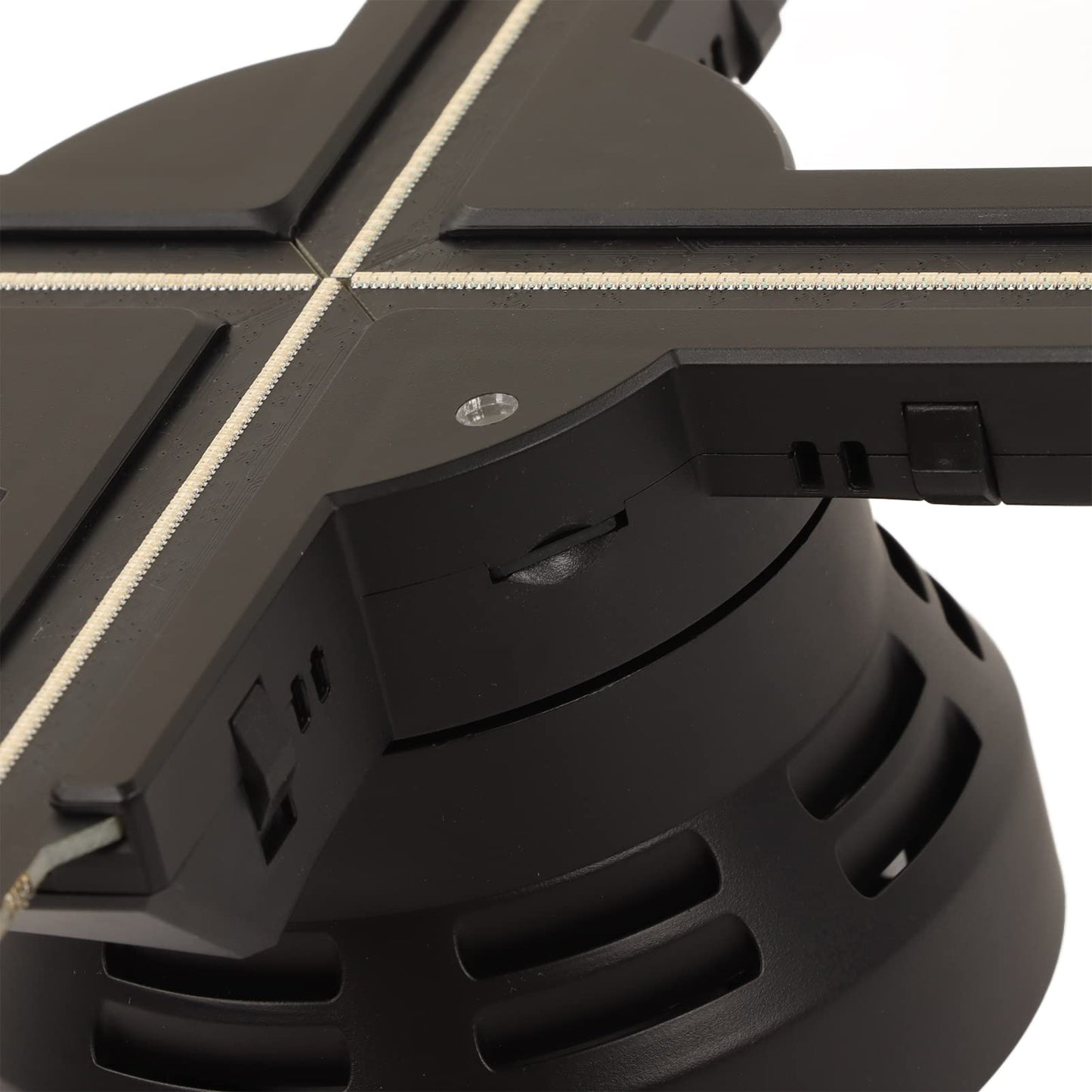 Ventilador Holograma 3D Zopsc Negro Almacenamiento 32G 720 LED WiFi PC Remota 4 Hojas Proyección Inalámbrica