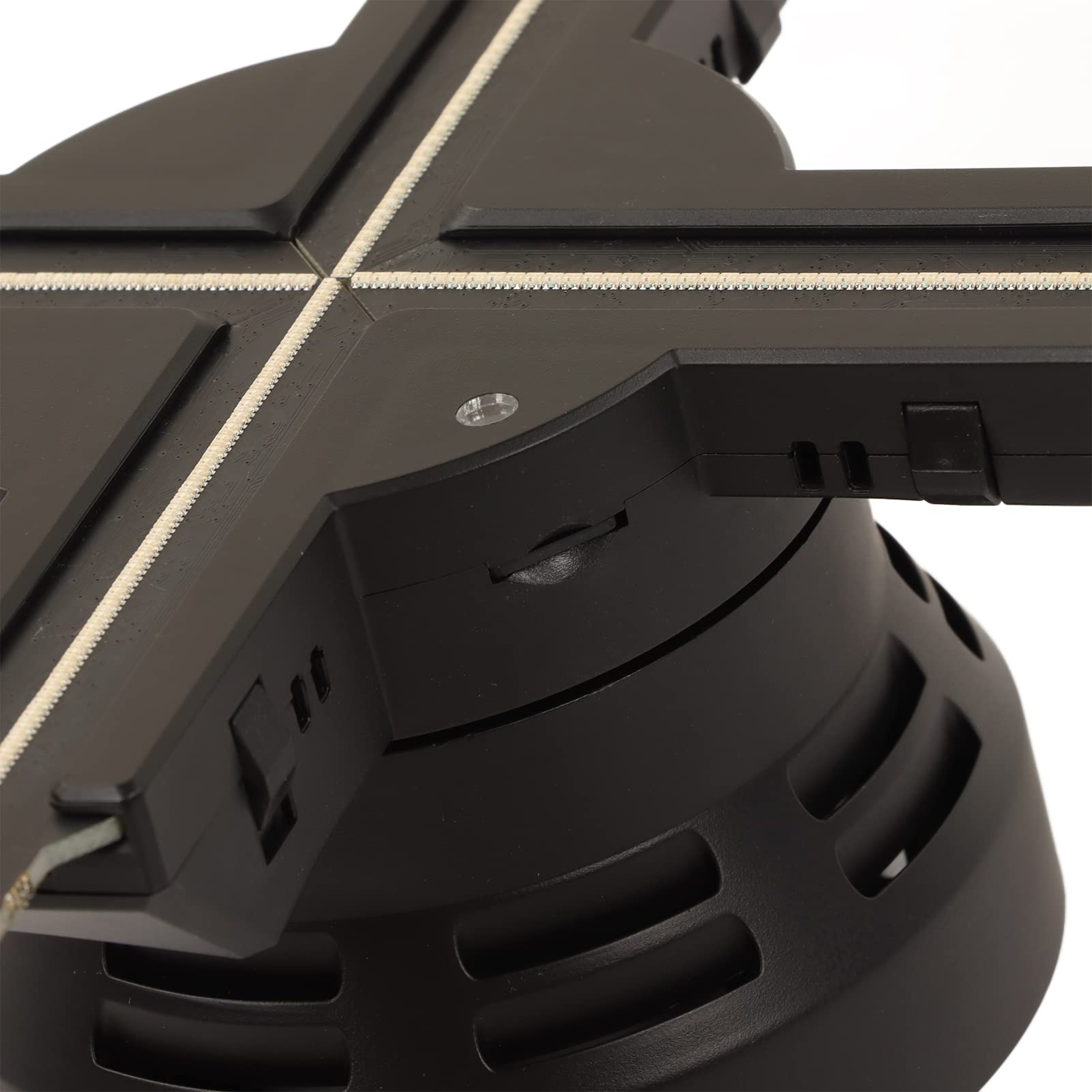 Ventilador Holograma 3D Zopsc Negro Almacenamiento 32G 720 LED WiFi PC Remota 4 Hojas Proyección Inalámbrica