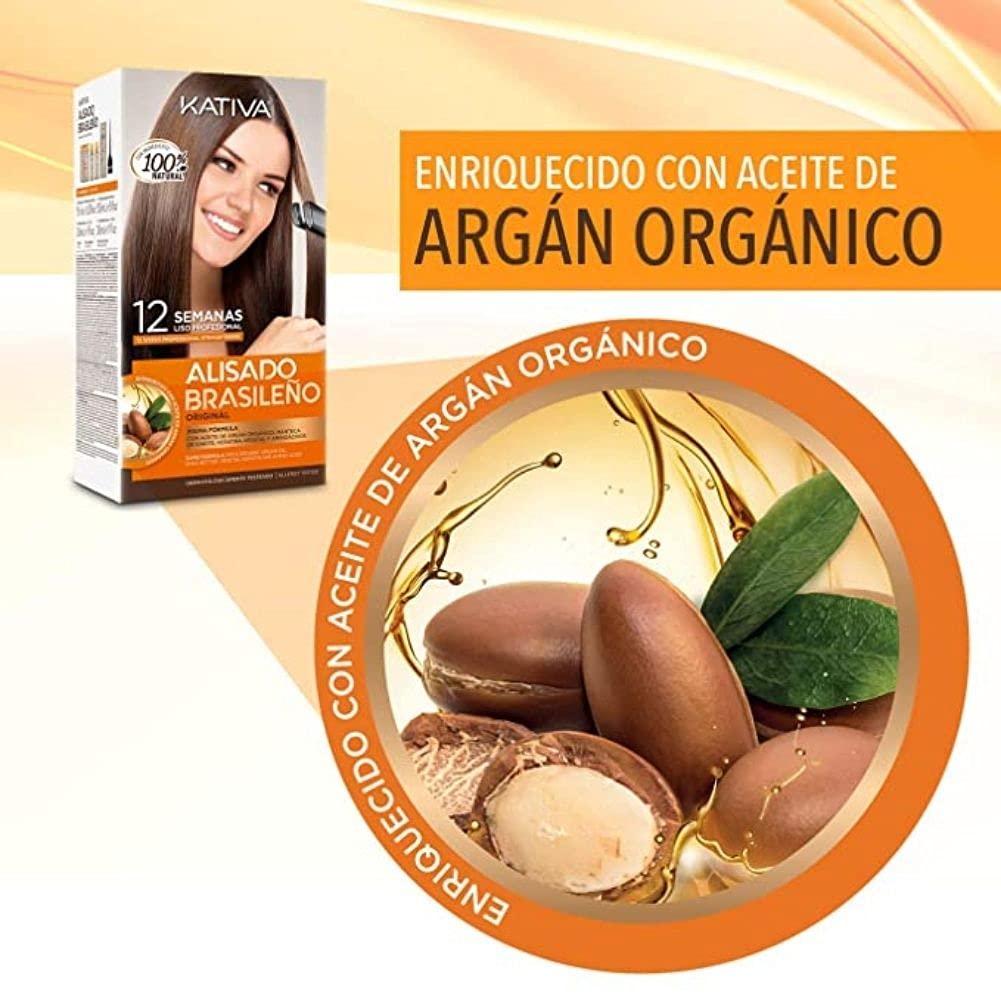 KATIVA Alisado Brasileño 225 ml | Plancha, Suaviza y Brinda Brillo
