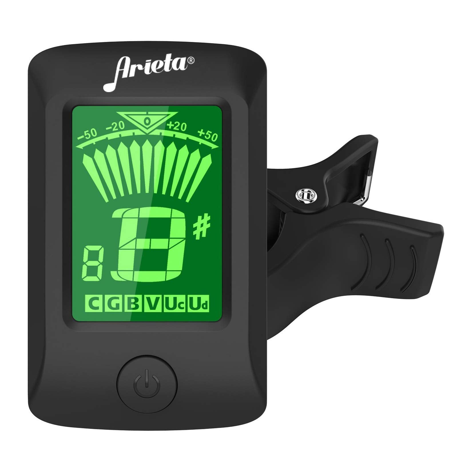 Arieta Afinador de Guitarra/Bajo. Afinador Digital Arpegio con Clip para Guitarra Acustica, Electrica, Bajo, Violin y Ukelele. Sintonizador Electrico. Guitar/Electric Guitar/Bass Tuner