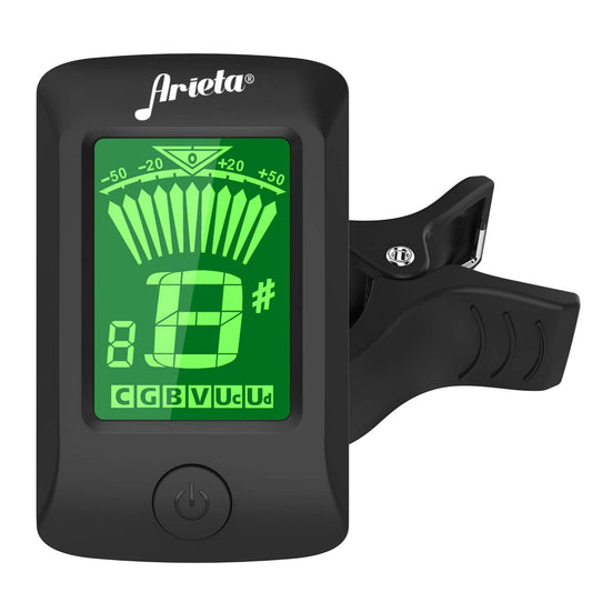 Arieta Afinador de Guitarra/Bajo. Afinador Digital Arpegio con Clip para Guitarra Acustica, Electrica, Bajo, Violin y Ukelele. Sintonizador Electrico. Guitar/Electric Guitar/Bass Tuner