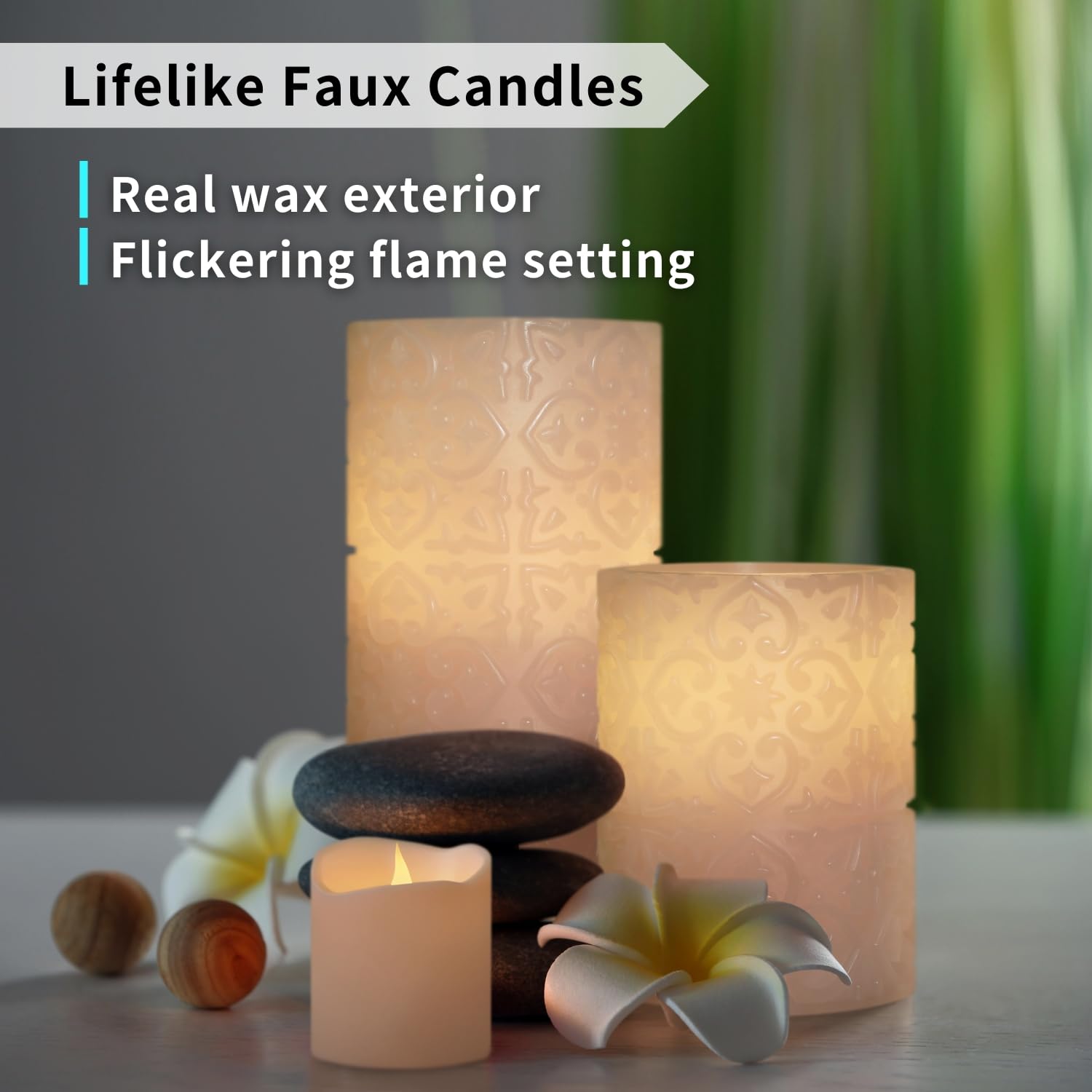 Furora Lighting - Velas LED de cera real, control remoto y temporizador, paquete de 8 (4 pilares y 4 votivas), velas sin llama con parpadeo para decorar el hogar, incluye pilas, rosa, (Pink Rome)