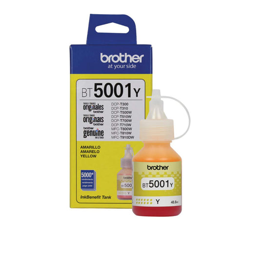 Brother BT5001Y Botella de tinta amarilla, 5,000 Paginas