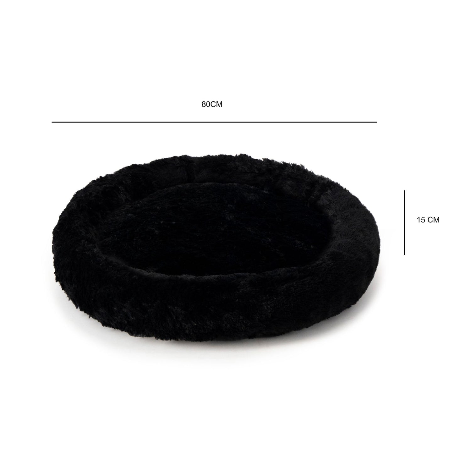 Cama para Perro Hills Negro Tipo Dona Anti Estrés Large