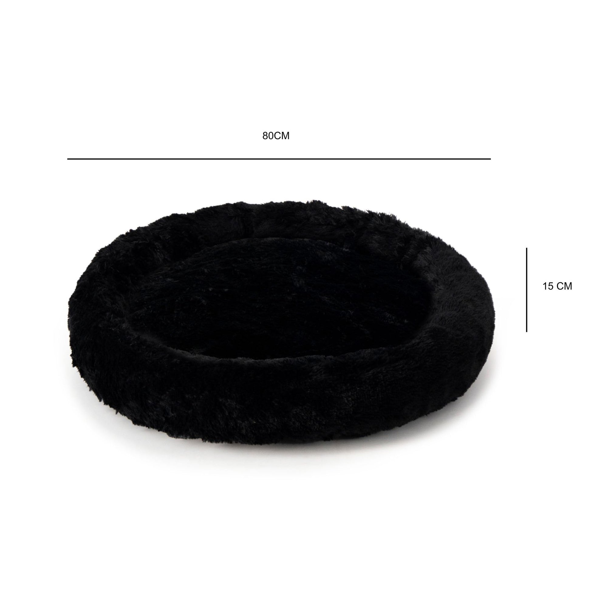 Cama para Perro Hills Negro Tipo Dona Anti Estrés Large