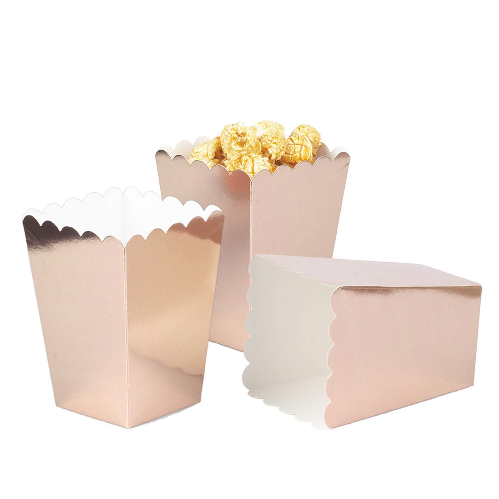 Cajas de Palomitas AimtoHome oro rosa mini para Fiestas