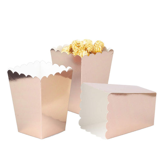 Cajas de Palomitas AimtoHome oro rosa mini para Fiestas