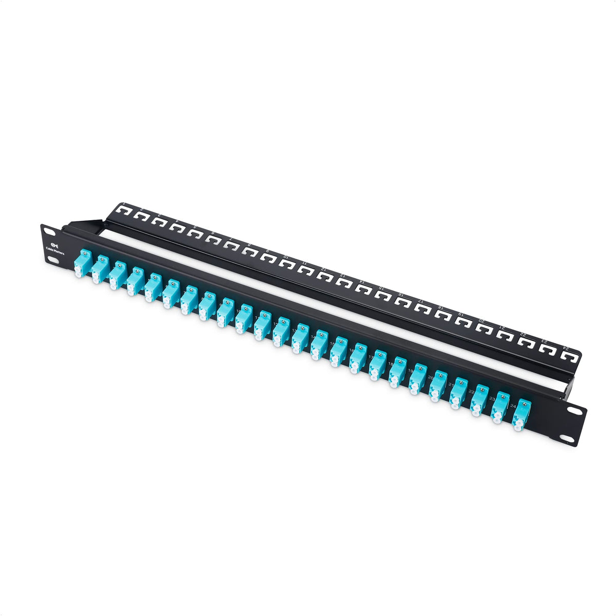 Panel de Conexión de Fibra Cable Matters Negro 1U 48 Conectores LC OM3/OM4