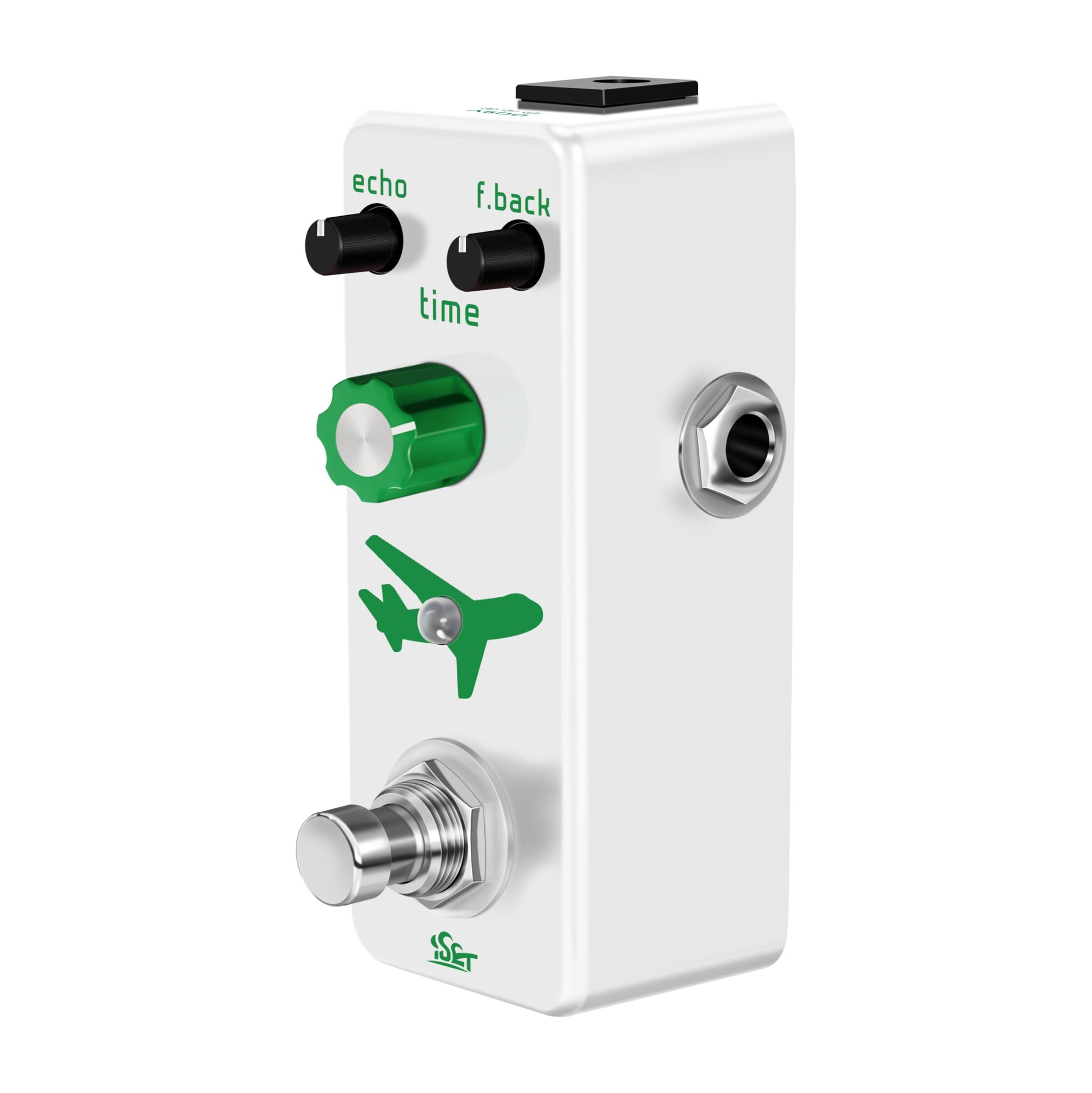 ISET Pedal de guitarra retardante analógico de vuelo puro para guitarra eléctrica, bajo True Bypass