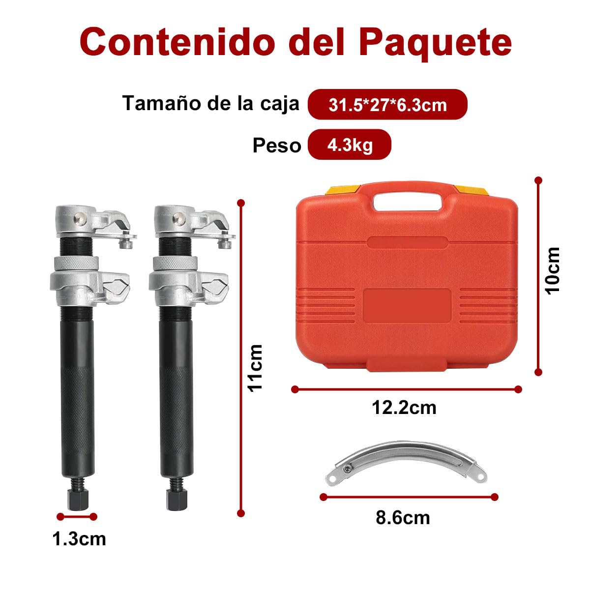 Kit Compresor de Muelles ADILIKADII Negro 2000Lbs para Coche Camión Motocicleta