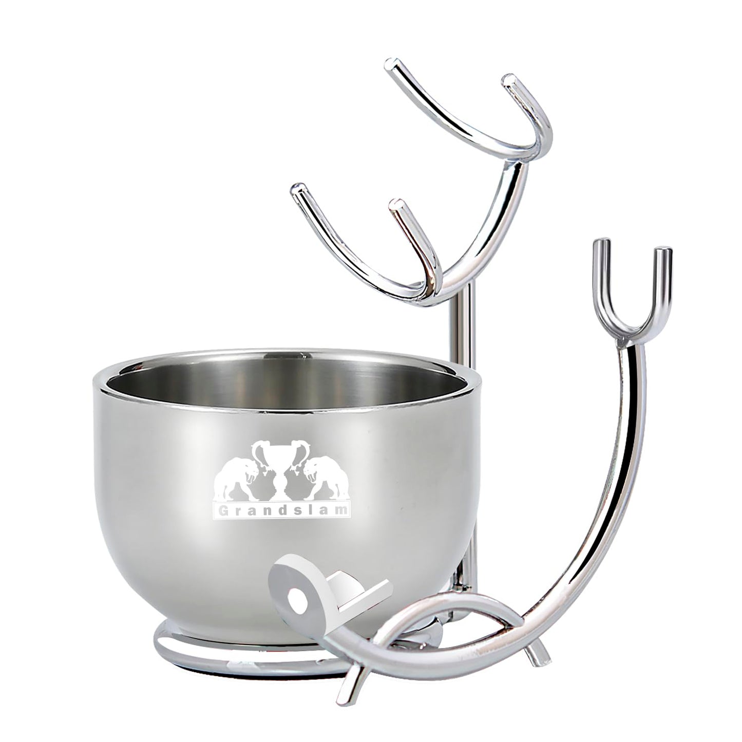 Grandslam Maquinilla de afeitar recta de afeitar, maquinilla de afeitar recta de acero con estropajo de cuero, cepillo de afeitado afilado y puro de tejón con mango de madera, cuenco de afeitar, jabón y soporte, regalo para hombres…