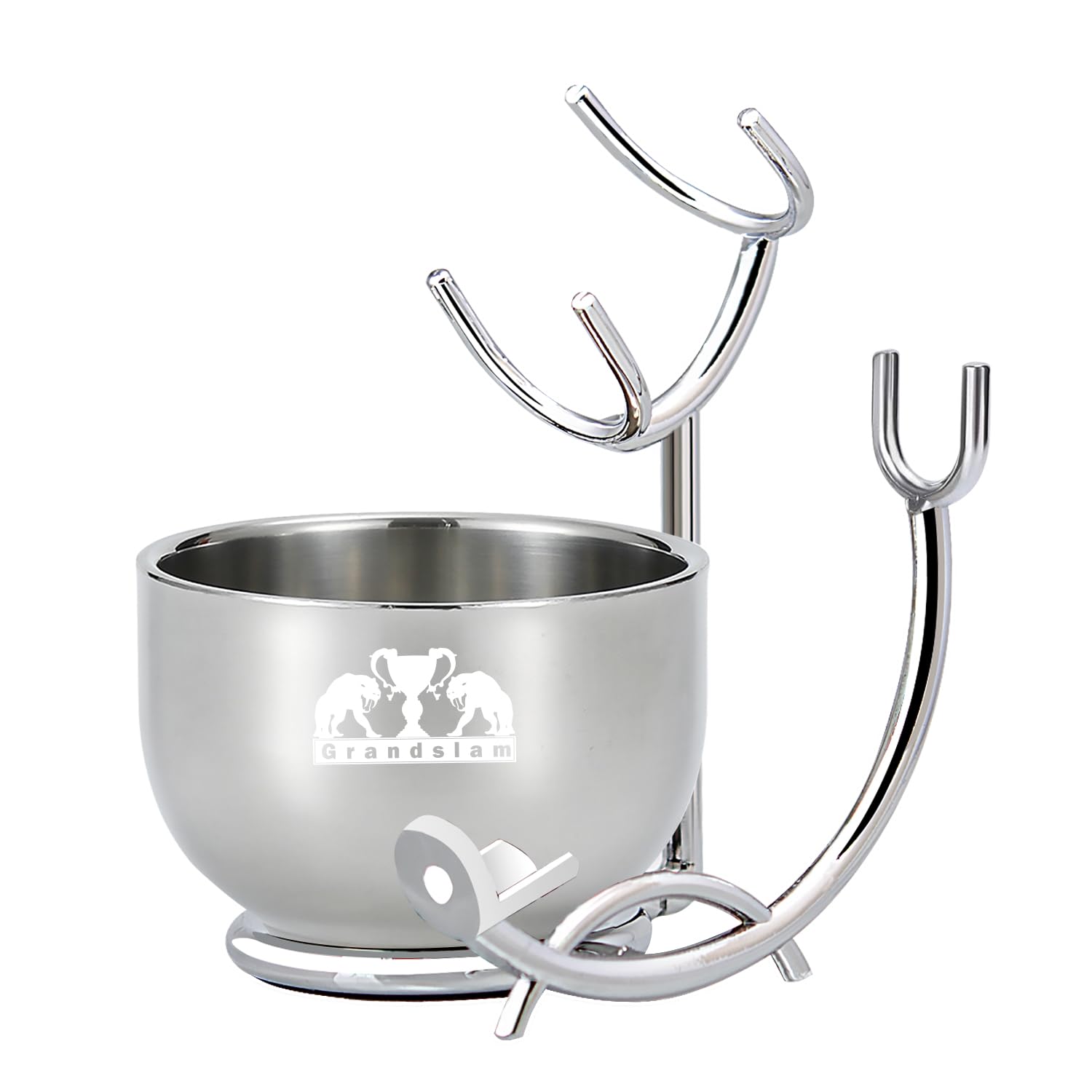 Grandslam Maquinilla de afeitar recta de afeitar, maquinilla de afeitar recta de acero con estropajo de cuero, cepillo de afeitado afilado y puro de tejón con mango de madera, cuenco de afeitar, jabón y soporte, regalo para hombres…