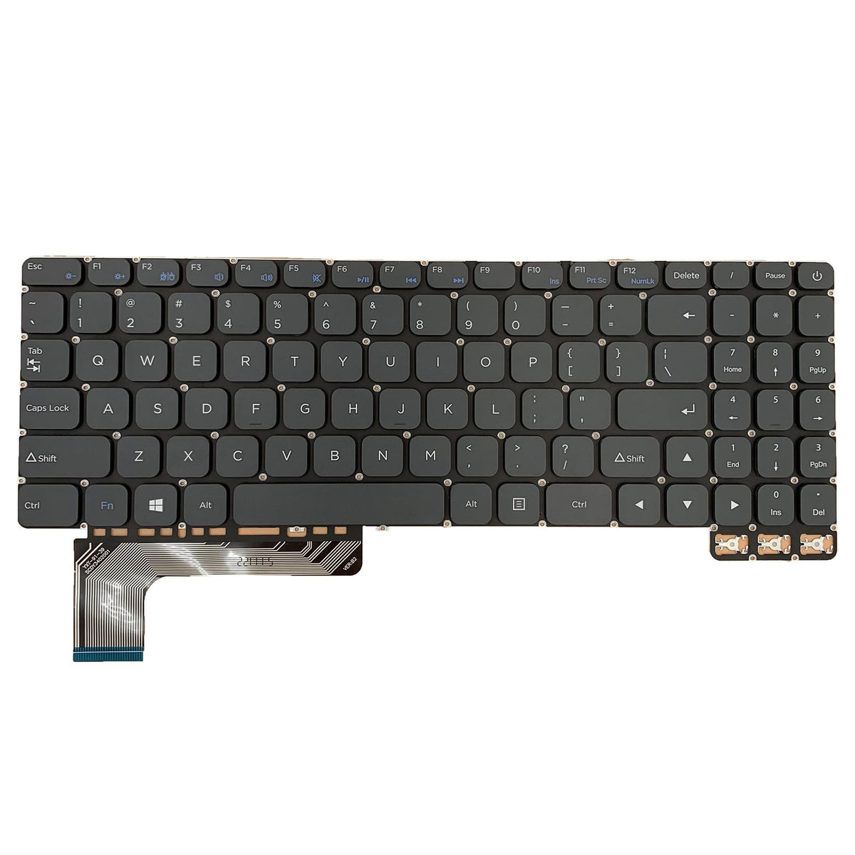 Teclado de Repuesto Siakoocty Gris para Portátil USA