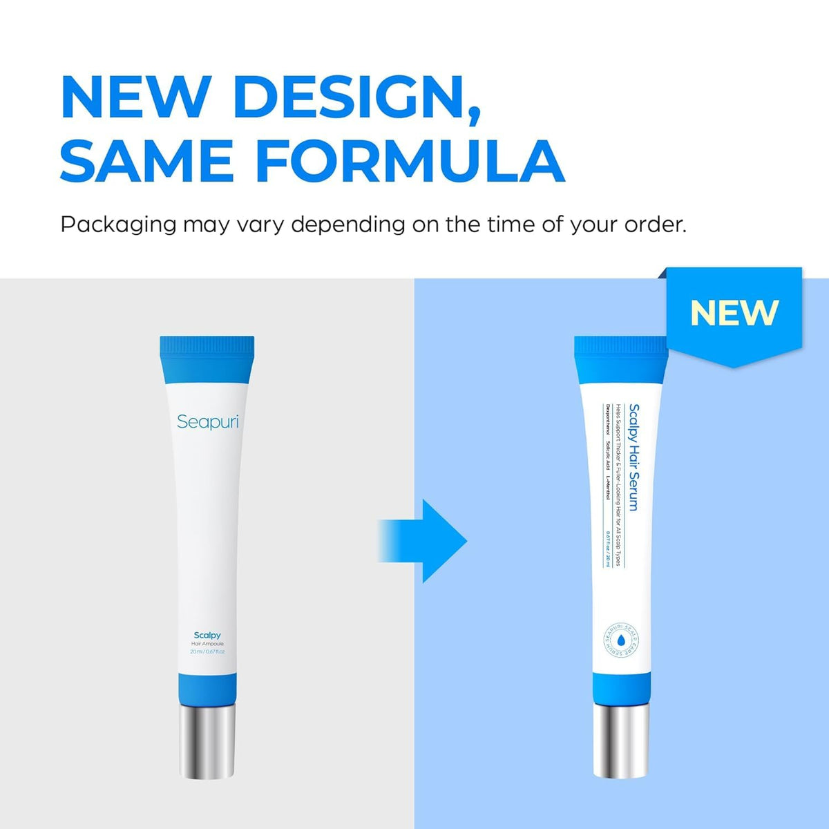 Sérum Capilar Seapuri Transparente con Ácido Salicílico para Crecimiento y Tratamiento Anticaída para Hombre y Mujer