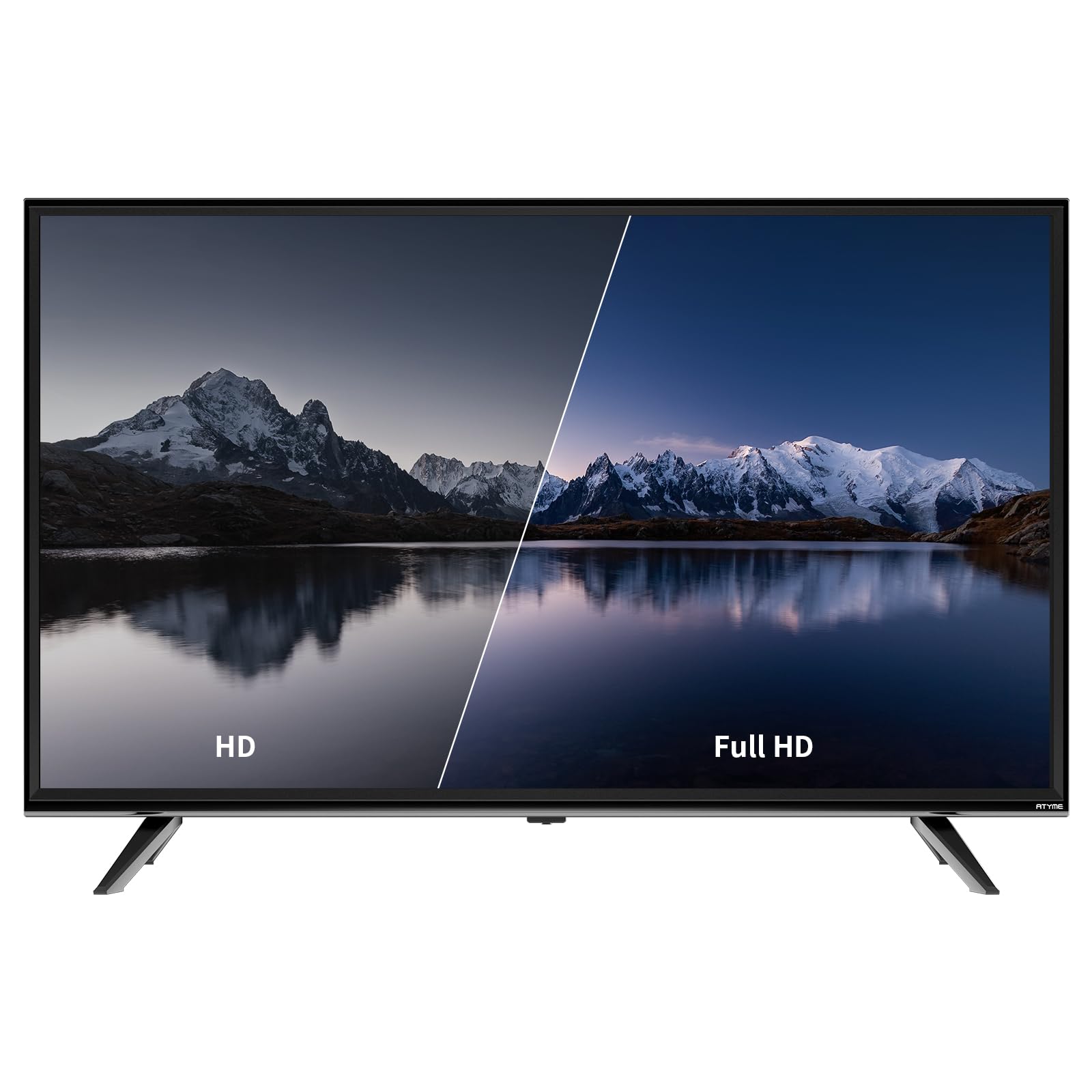 ATYME 40 pulgadas clase 60Hz 1080p FHD LED visualización plana 1 USB 3 HDMI 1 VGA ARC Dual Channel 8 W Altavoces Monitor Televisión 400AM7HD