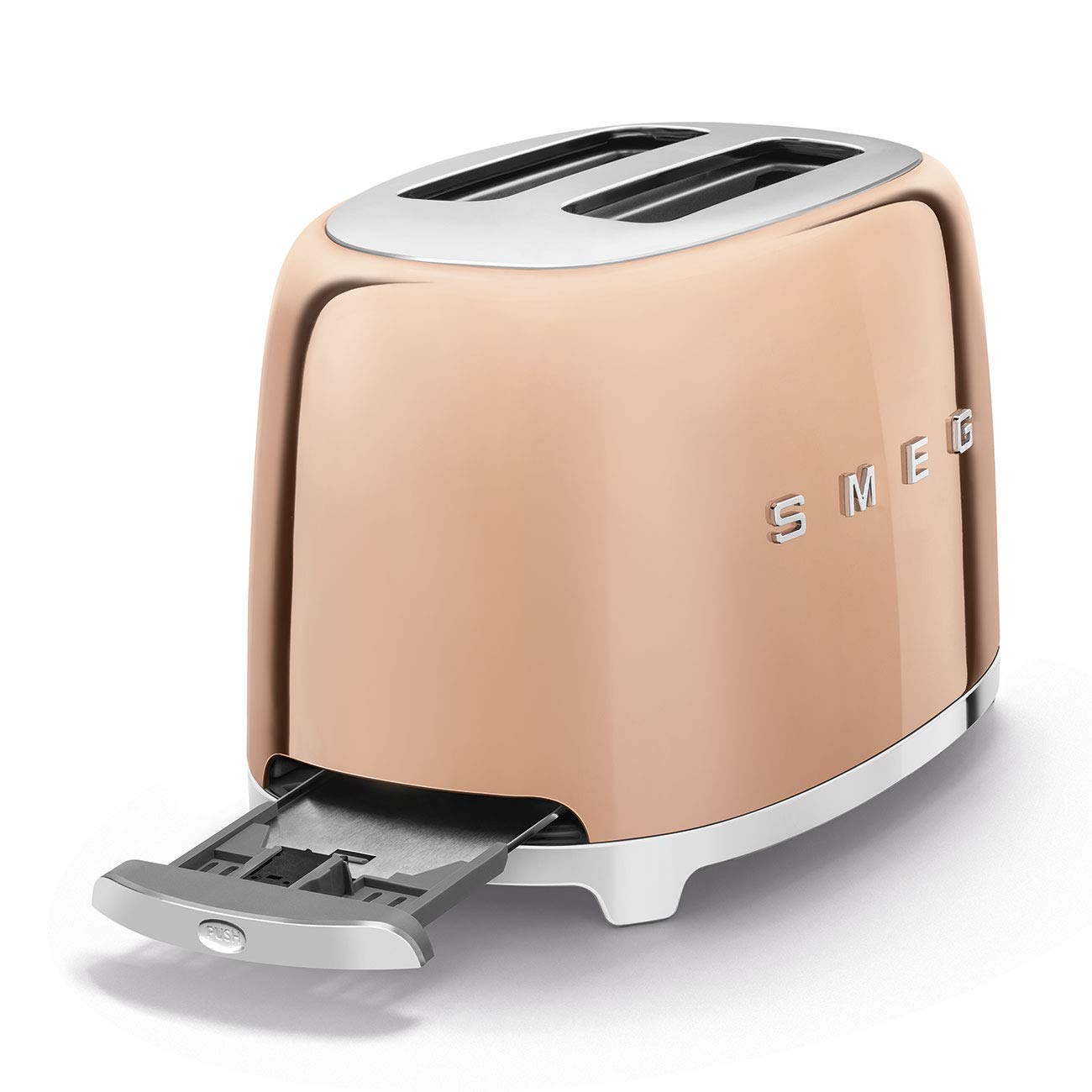 Smeg TSF01RGUS Edición Limitada 50's Estilo Retro Estética tostador de 2 rebanadas Oro Rosa, Cobre