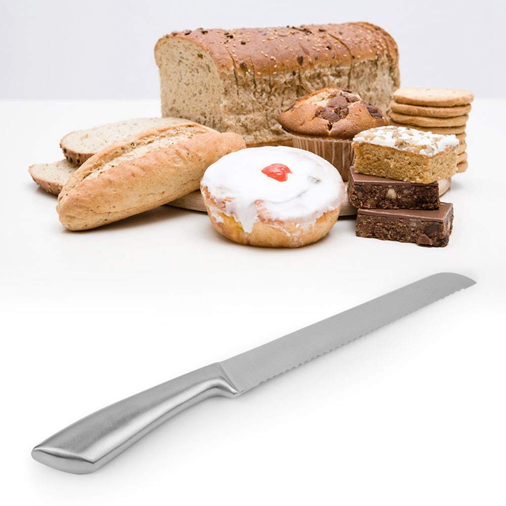 Cuchillo para Pastel, 1 Pieza, Cuchillo para Hornear de Acero Inoxidable, Cortador de Cocina para Pan y Pastel, Herramienta Manual