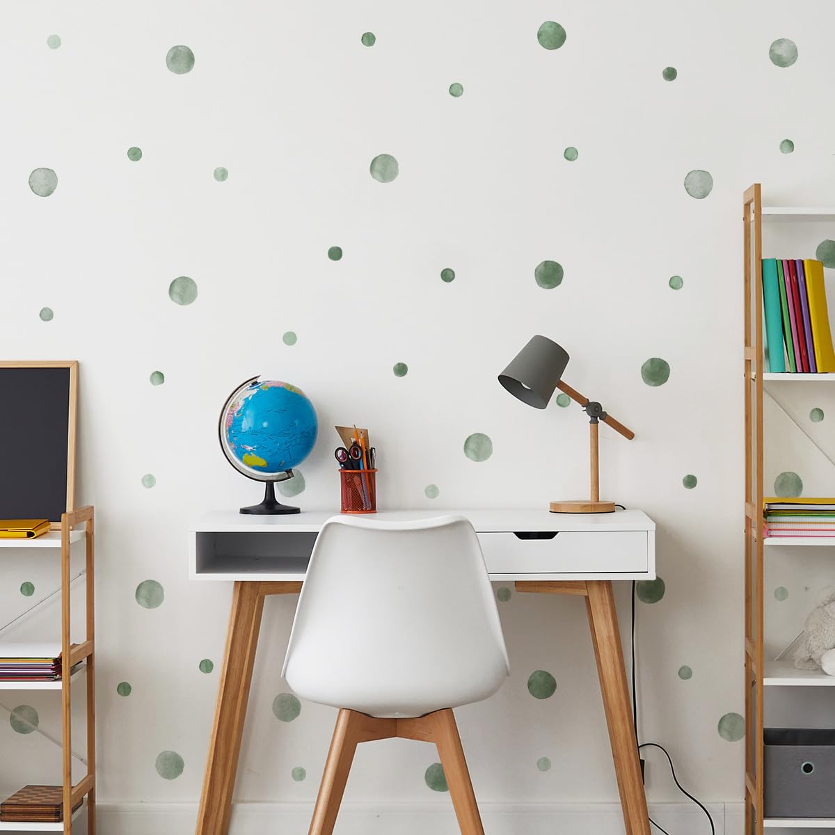 HJKlove 330 Calcomanías De Pared Con Puntos De Acuarela, Pegatinas De Pared De Lunares Bohemios Con Arcoíris Para Habitación De Niños, Decoración Multicolor