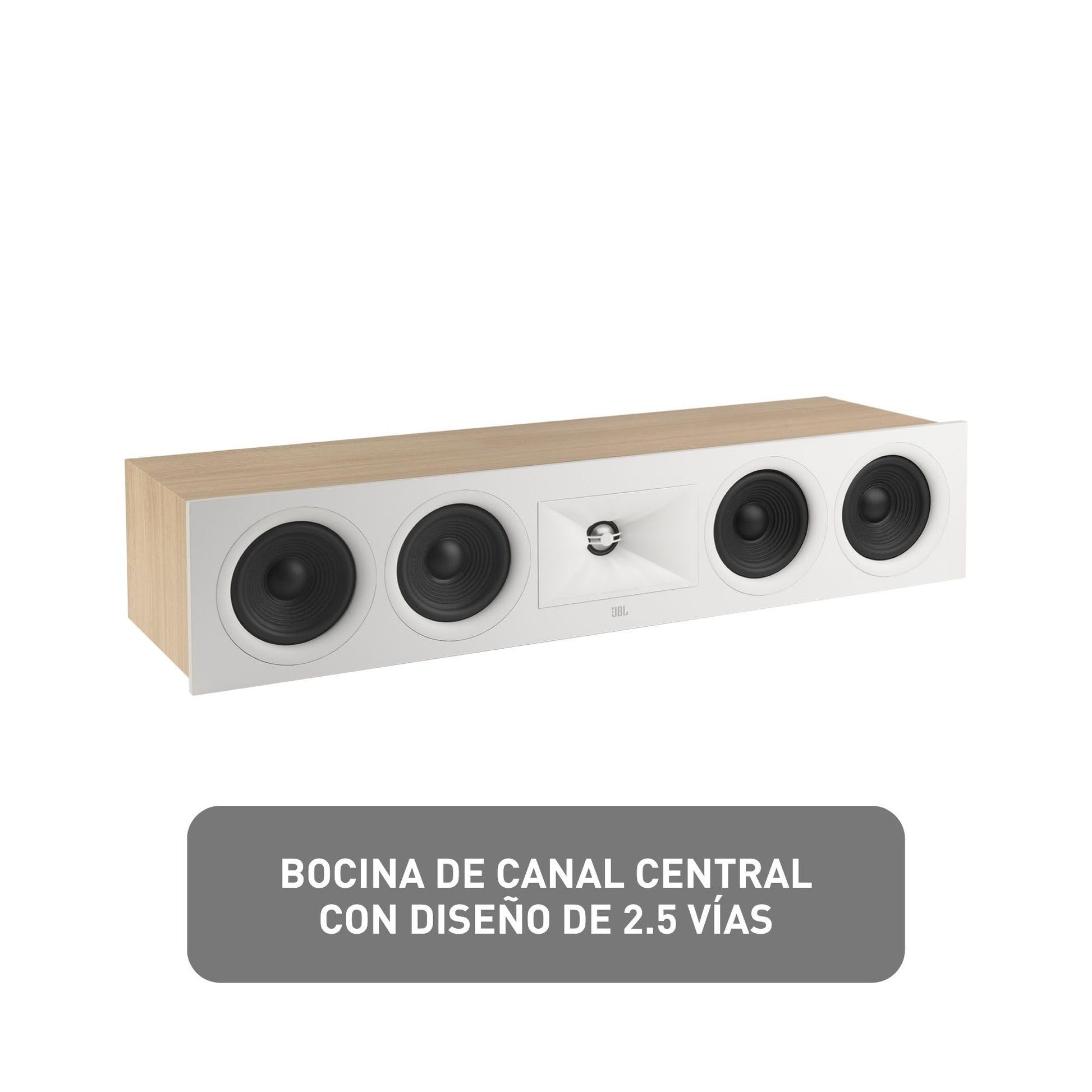 JBL Bocina Stage 245C de Canal Central 2.5 Vías, HDI, 4 Woofers de 114 mm, Tweeter de 25 mm - Blanco