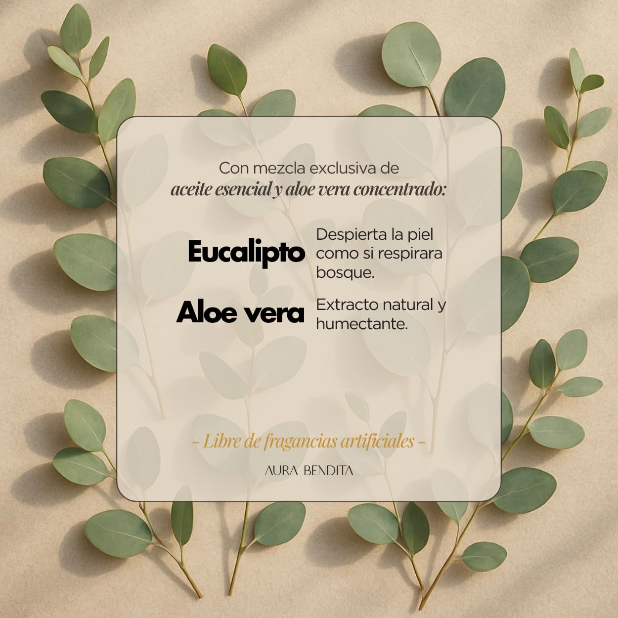 Jabón Líquido Manos con Aceite Esencial de Eucalipto 500ml Aura Bendita