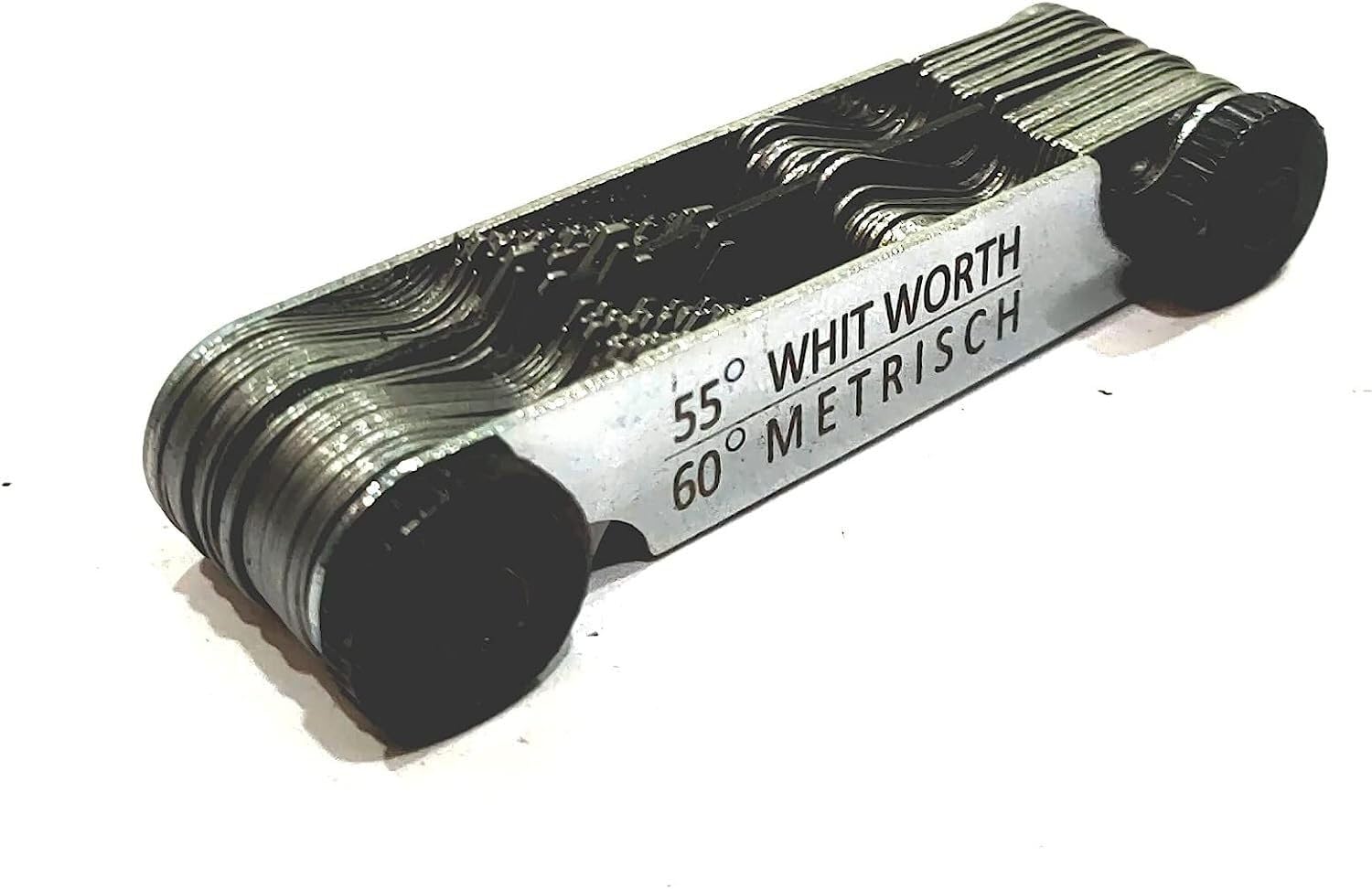 British Whitworth BSW & Tornillos métricos Pitch Medidor de rosca Medidor de 51 cuchillas
