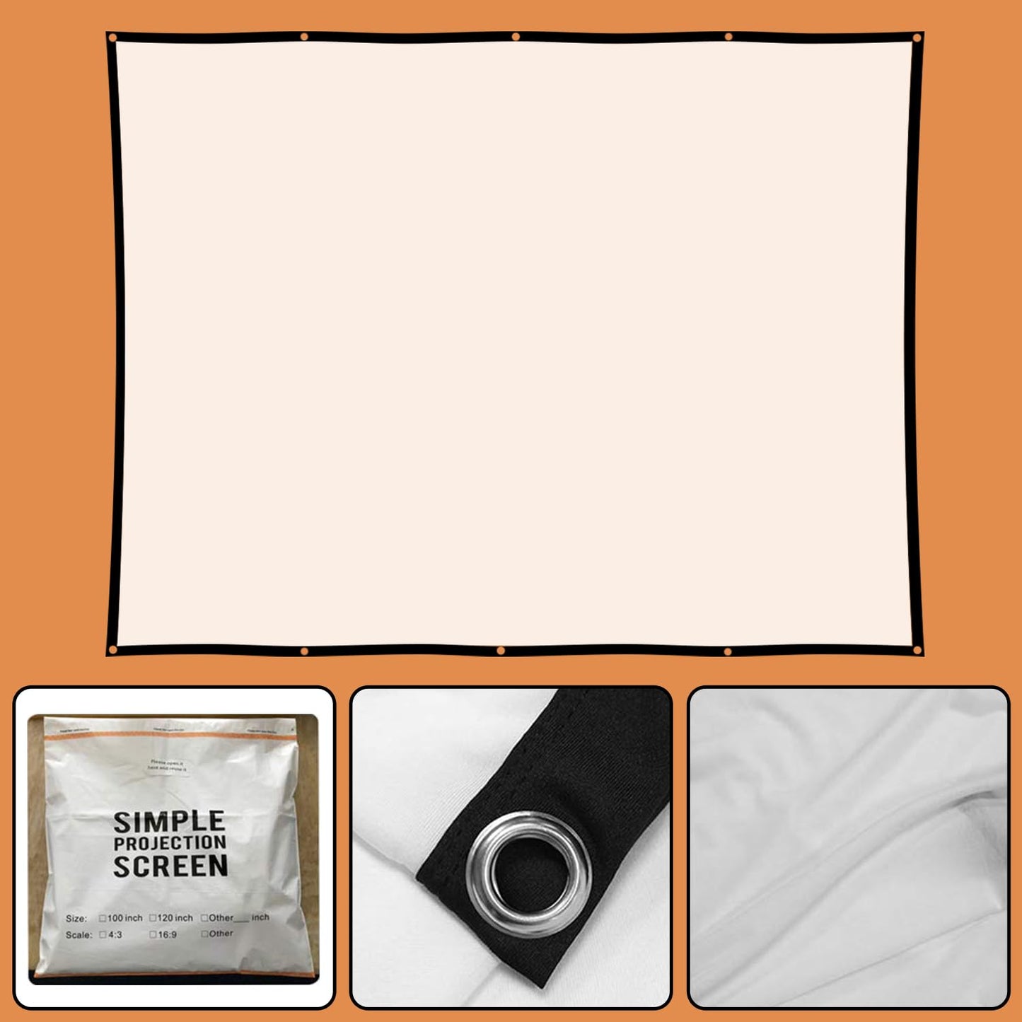 Video holográfico de visualización de proyección trasera: pantallas de proyección al aire última intervensión proyectores de 60 x 106 pulgadas, videos de Halloween para colgar en el patio trasero,