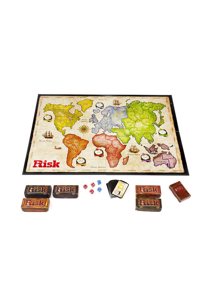 Hasbro Risk el Juego Estratégico de Conquista, Juego de Mesa Ideal para Adolescentes, Adultos y para Jugar en Familia o con Amigos, de 2 a 5 Jugadores.