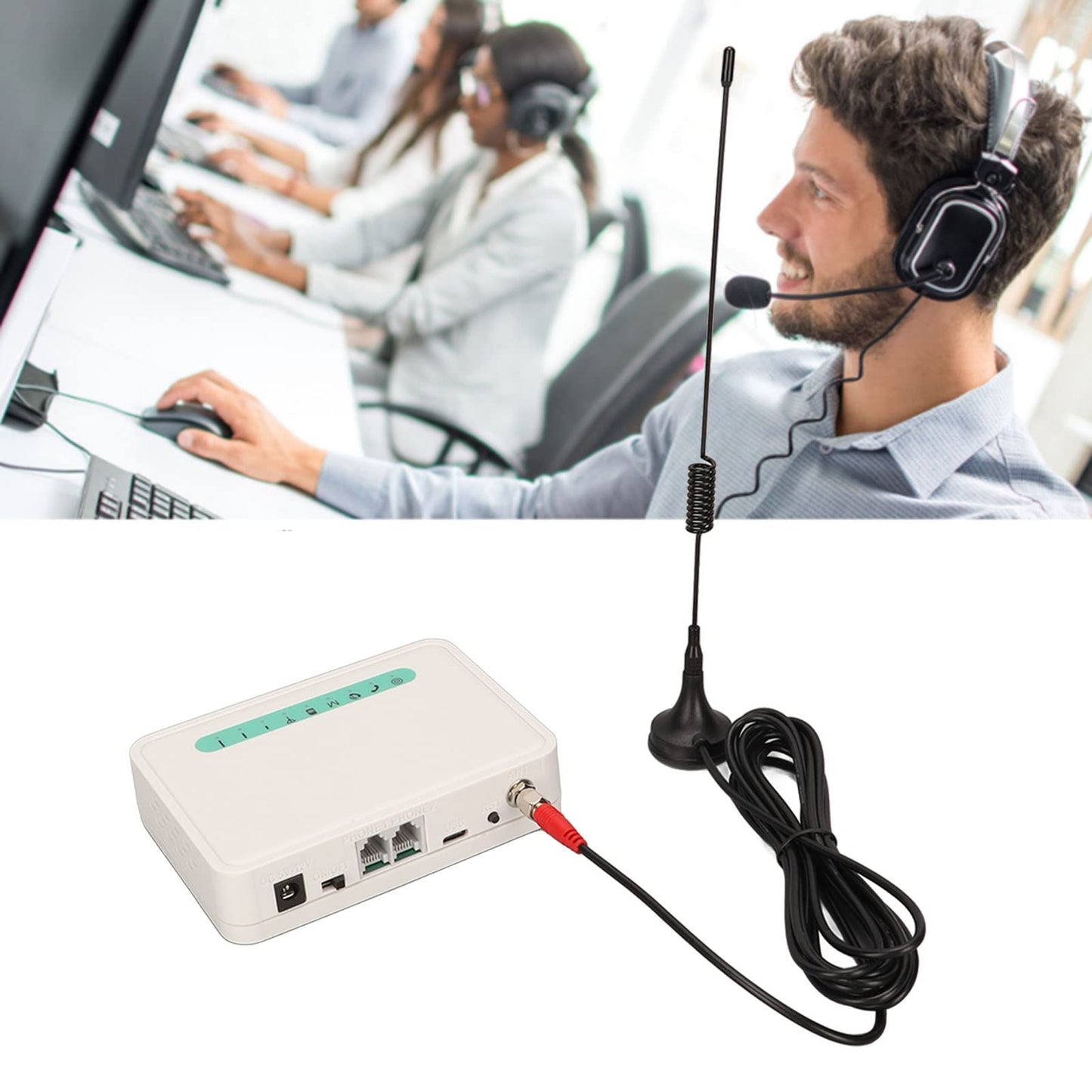 gernie Terminal Inalámbrico Fijo gsm, Tarjeta SIM gsm de Banda Cuádruple, Línea Telefónica, Marcador de Identificación de Llamadas de Escritorio gsm 850/900/1800/1900 MHz en Todo el