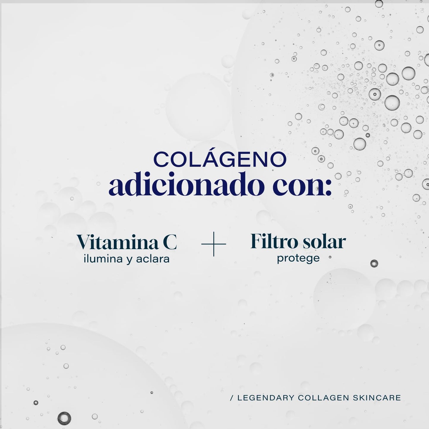 COLLAGENIC Crema Aclarante Facial con Vitamina C y Colágeno Hidrolizado | Crema de Día con Filtros Solares para Unificar el Tono de Piel | Bloqueador Solar Antioxidante para Rostro y Cuello, 60ml