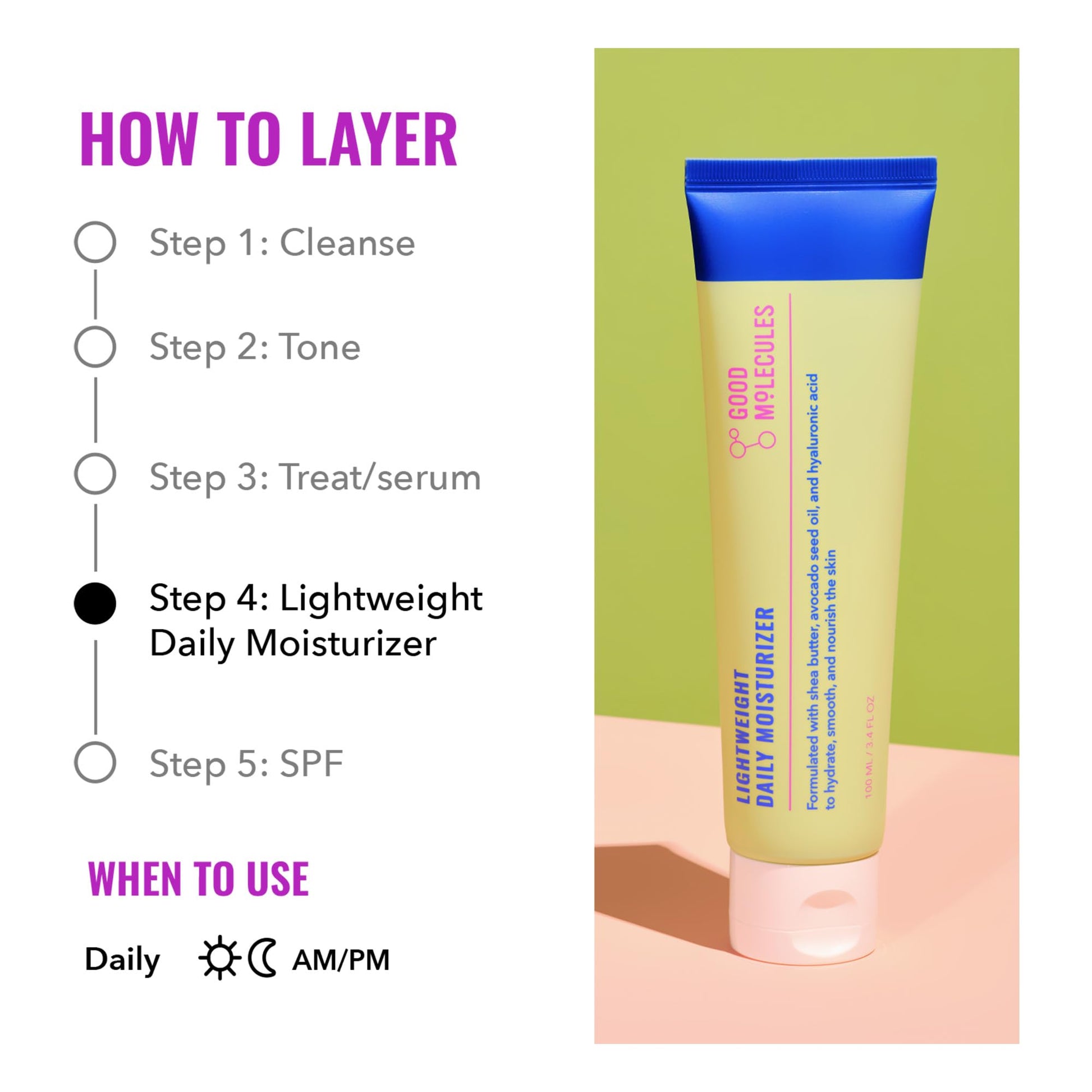 Good Molecules Lightweight Daily Moisturizer 100ml/3.4oz
