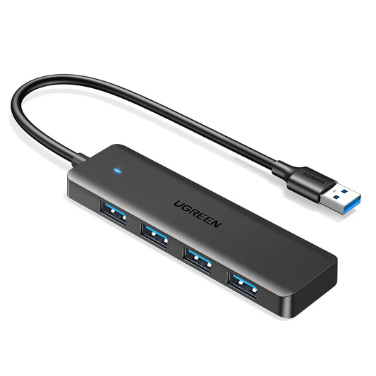Hub USB 3.0 UGREEN Negro 4 Puertos 5Gbps 15CM