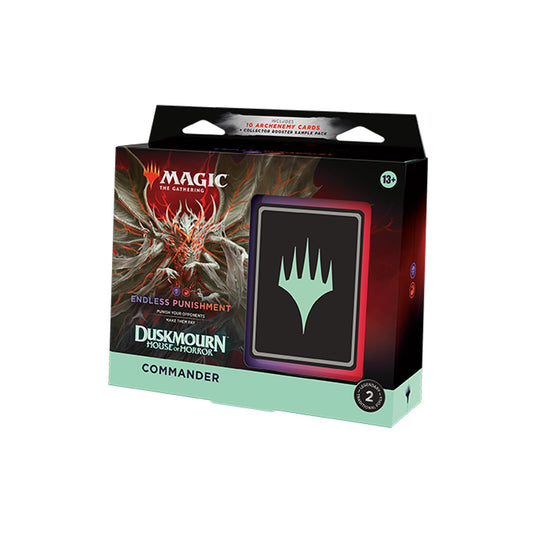 Magic: The Gathering Duskmourn House of Horror Commander Deck sin Fin de Castigo Negro/Rojo (SD4)