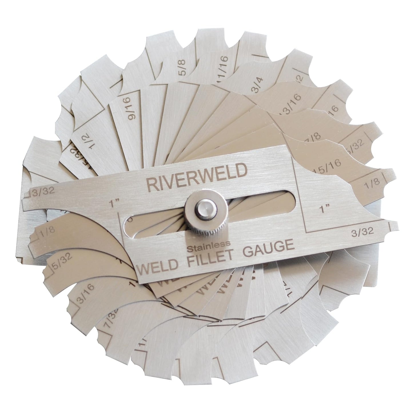 Juego de Soldadura RIVERWELD 12 Piezas Incrementos RL Inspección Tamaño de Filete