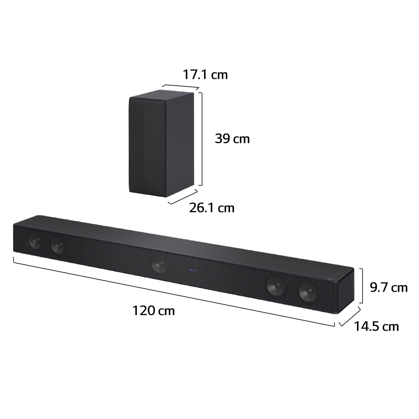 LG Soundbar SH7Q | 5.1ch y 800W de Potencia | AI Sound Pro y Subwoofer Inalámbrico | Wow Interface TV | DTS Virtual:X