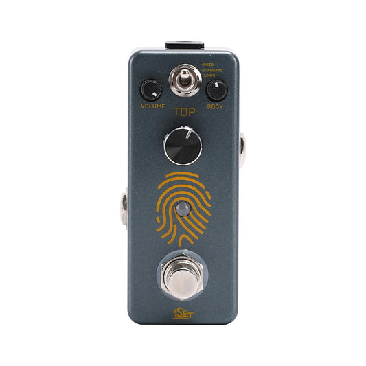 ISET Pedal de guitarra AC Stage con huellas de dedos, pedal acústico para guitarra eléctrica, bajo, True Bypass