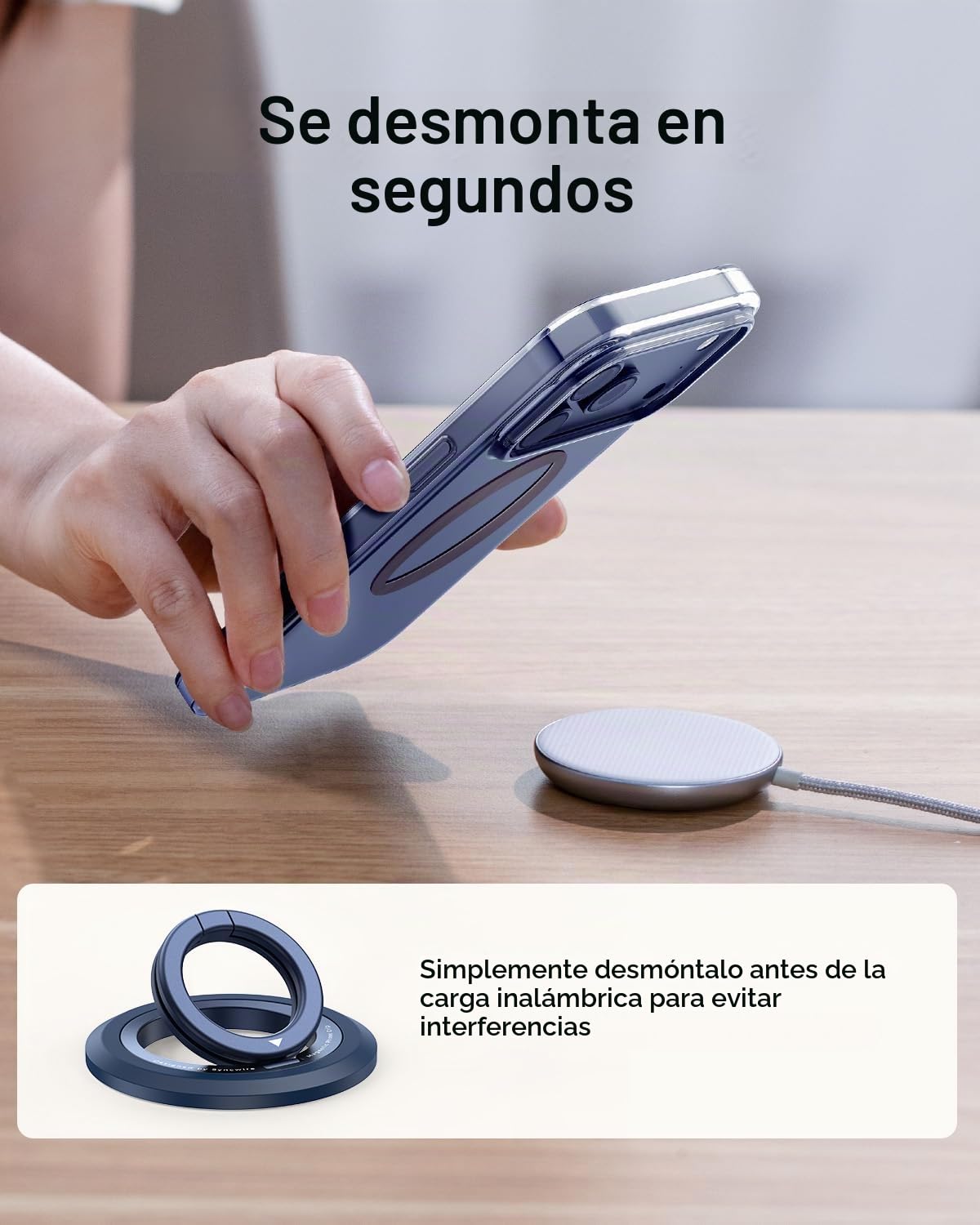 Soporte Magnético SYNCWIRE para Anillo de Teléfono MagSafe
