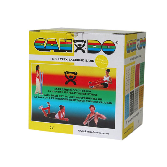 Cando 10 – 5631 sin látex Banda de Ejercicio, amarillo, 25 yd. Dispensador